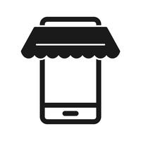 Icône de magasinage en ligne de vecteur
