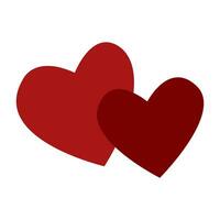 rouge cœur. cœur symbole l'amour vecteur