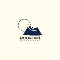 Montagne logo conception avec unique concept vecteur