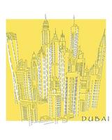 vecteur art de Dubai architecture. Dubai grattes ciels art.
