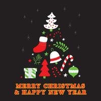 T-shirt conception pour joyeux Noël vacances. vecteur imprimable