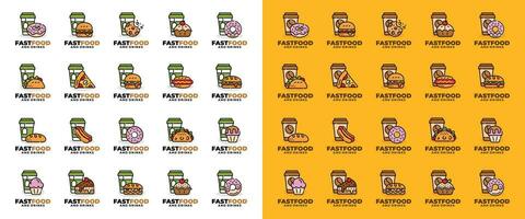 vite nourriture logo ensemble conception vecteur illustration