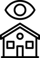 Accueil contour icône symbole vecteur image. illustration de le maison réel biens graphique propriété conception image