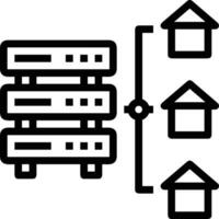 Accueil contour icône symbole vecteur image. illustration de le maison réel biens graphique propriété conception image