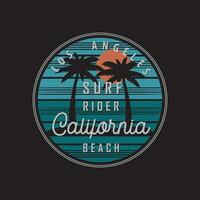 vecteur illustration de ancien style typographie. Californie le surf cavalier, parfait pour tee-shirts, sweats à capuche, impressions etc