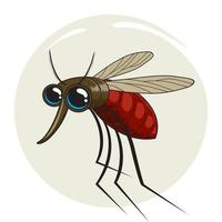 illustration d'animaux mignons de dessin animé de moustique vecteur