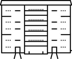 Accueil contour icône symbole vecteur image. illustration de le maison réel biens graphique propriété conception image