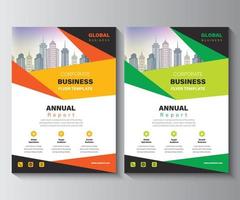 modèle de conception de mise en page de rapport annuel. idée de concept de conception de fond de flyer d'entreprise d'entreprise. vecteur
