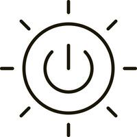 solaire Soleil énergie ligne icône symbole illustration vecteur