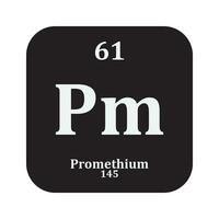 prométhium chimie icône vecteur