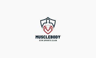 la musculation, logo, deux options. vecteur