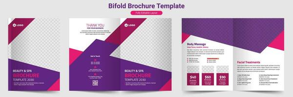 conception de modèle de brochure créative à deux volets vecteur