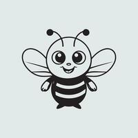 abeille dessin animé vecteur image