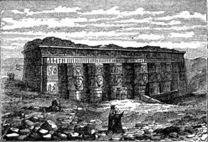 temple de hathor dans dendera, Egypte, ancien gravure vecteur