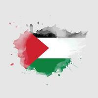 Palestine drapeau dans aquarelle éclaboussure, libérer Palestine atteindre indépendance, dans vecteur eps format.