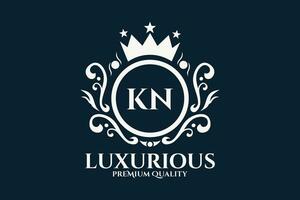 initiale lettre kn Royal luxe logo modèle dans vecteur art pour luxueux l'image de marque vecteur illustration.