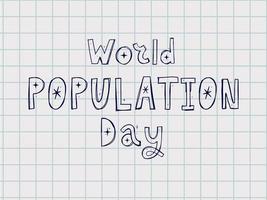 conception pour la journée mondiale de la population salutation-11 juillet. logo de typographie, illustration vectorielle, bannière ou affiche vecteur