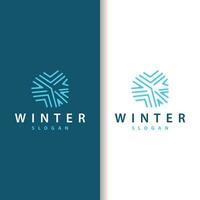 flocon de neige logo, hiver saison conception congelé la glace Facile modèle pour des produits et La technologie vecteur