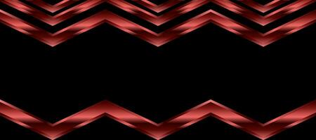 abstrait brillant rouge cuivre zigzag frontière noir Contexte fond d'écran vecteur