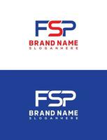 FSP des lettres logo conception vecteur modèle, Créatif lettre FSP logo dessins