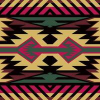aztèque, navajo géométrique sans couture modèle. originaire de américain sud-ouest imprimer. ethnique conception fond d'écran, tissu, couverture, textile, tapis, couverture. vecteur