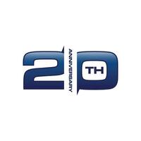20e anniversaire logo conception vecteur