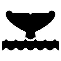 icône de glyphe de baleine vecteur