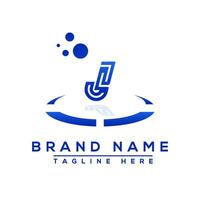 lettre lj bleu professionnel logo pour tout sortes de affaires vecteur