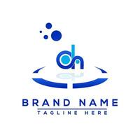 lettre Oh bleu logo professionnel pour tout sortes de affaires vecteur