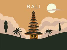 bali Indonésie tourisme vecteur