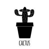 mignonne petite icône de cactus. illustration vectorielle eps10 vecteur