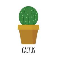 mignonne petite icône de cactus. illustration vectorielle eps10 vecteur