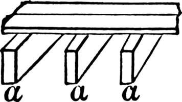 Célibataire sol, ancien illustration. vecteur