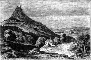 Château de Hohenzollern, ancien illustration. vecteur