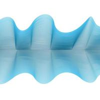vague abstraite de lignes courbes de couleur bleue sur fond blanc. illustration vectorielle vecteur