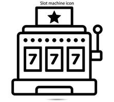 icône de machine à sous vecteur