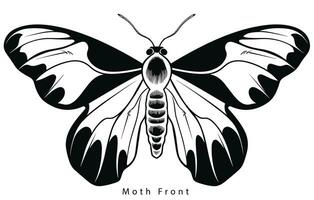 monarque papillon silhouette. vecteur illustration