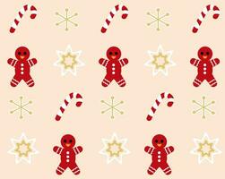 joyeux Noël, Noël sans couture modèle. magnifique Nouveau année décoration avec Noël personnages. panoramique bannière. vecteur illustration.