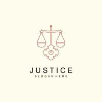 Justice logo conception vecteur