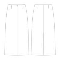 modèle jupe dans double visage vecteur illustration plat conception contour Vêtements collection