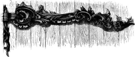 pièces forgées, à le de face porte de le cathédrale catholique temesvar Hongrie. dessin de Edouard Garnier, après le album de m. ernest desjardins, ancien gravure. vecteur