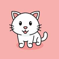 mignonne dessin animé chats, kawaii, et adorable. vecteur