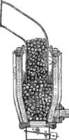 chauffage thermosiphon est Français, ancien gravure. vecteur