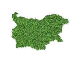 vecteur isolé simplifié illustration icône avec vert herbeux silhouette de Bulgarie carte. blanc Contexte