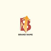 lettre b logo avec cible concept pour affaires vecteur