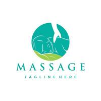 vecteur massage aux femmes logo icône symbole prime vecteur