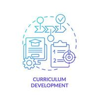 2d pente curriculum développement icône, Facile vecteur, mince ligne illustration représentant apprentissage théories. vecteur