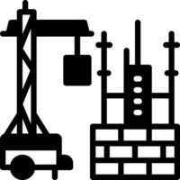 solide icône pour construit vecteur