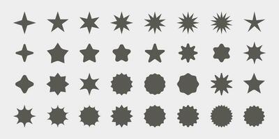 ensemble de divers étoile formes illustration vecteur