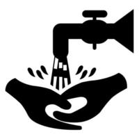 symbole laver vos mains s'il vous plaît isoler sur fond blanc, illustration vectorielle eps.10 vecteur